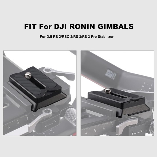 Quick Release Plate for DJI Ronin RS 2/RSC 2/RS 3/RS 3 Pro/RS 4 /RS 4 Pro/RS 4